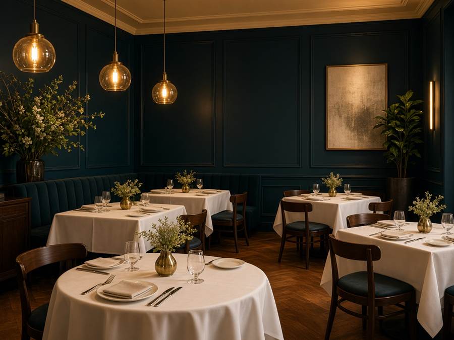 Elegant dining room at DiningHouseThames